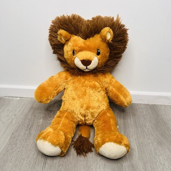 Build A Bear Lion Plush Stuffed Animal With A Shark Shirt - Picture 3 of 8